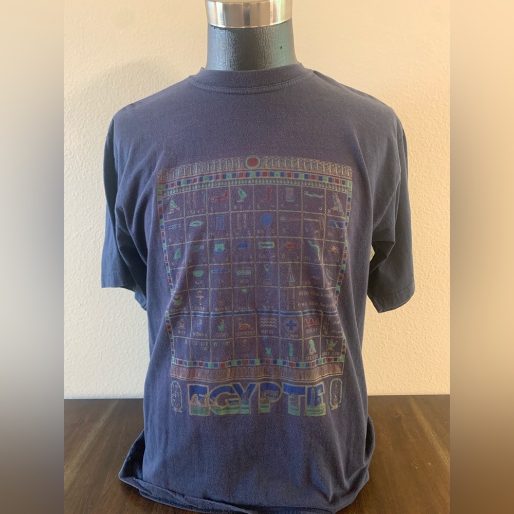 Vintage 80s Rolex T-shirt hieroglyphics alphabet on Egyptian cotton FOH !!!